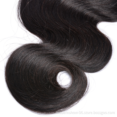 Body Wave Sew In Remy Hair Mink Brazilian Human Hair 3 to 4 Bundles With Closure